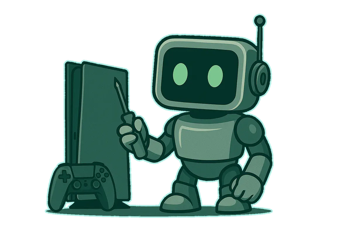 Pichy con consola - Reparación de consolas en Huesca